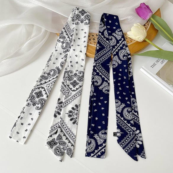 1 Piece Classic Paisley Pattern Polyester Women's Bandana 2