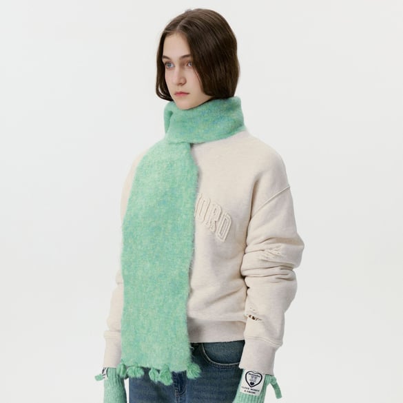 1 stuk Vogue kwastjeswollen dameswintersjaals
