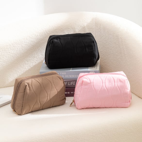 1 Piece Solid Color Cotton Makeup Bag 2