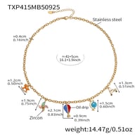 TXP415-Collier DIY en or 41+5cm 