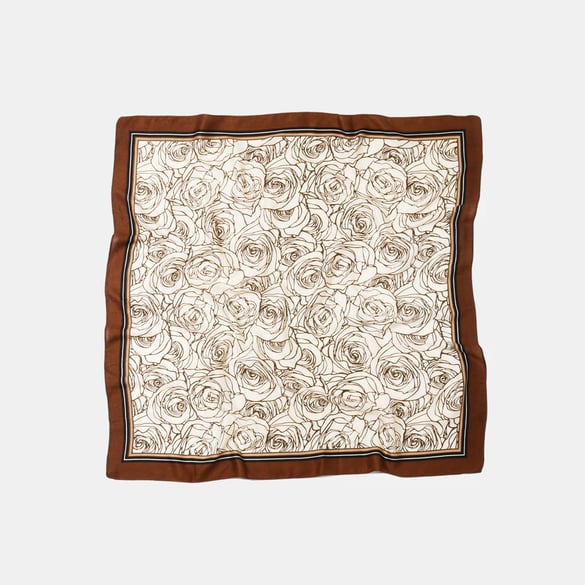 1 Piece Retro Flower Polyester Bandana 2