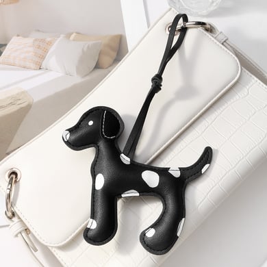 1 pezzo di ciondolo per borsa da donna in pelle di cane maculato vivace h5 Immagine6