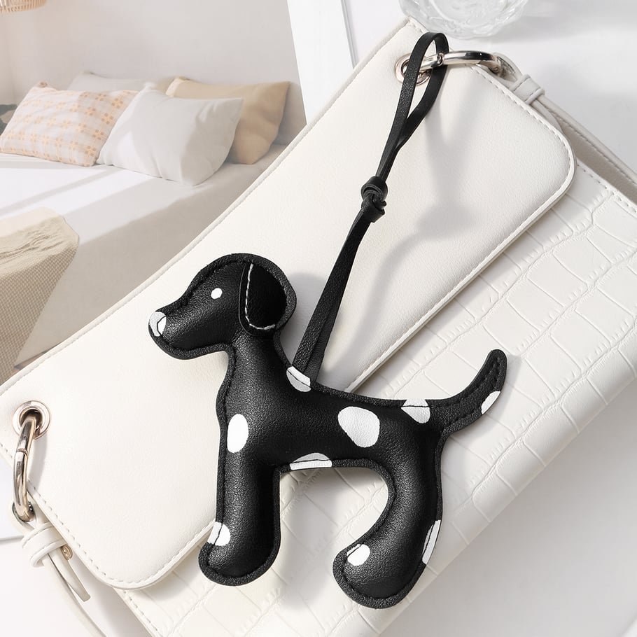 1 pezzo di ciondolo per borsa da donna in pelle di cane maculato vivace Immagine6
