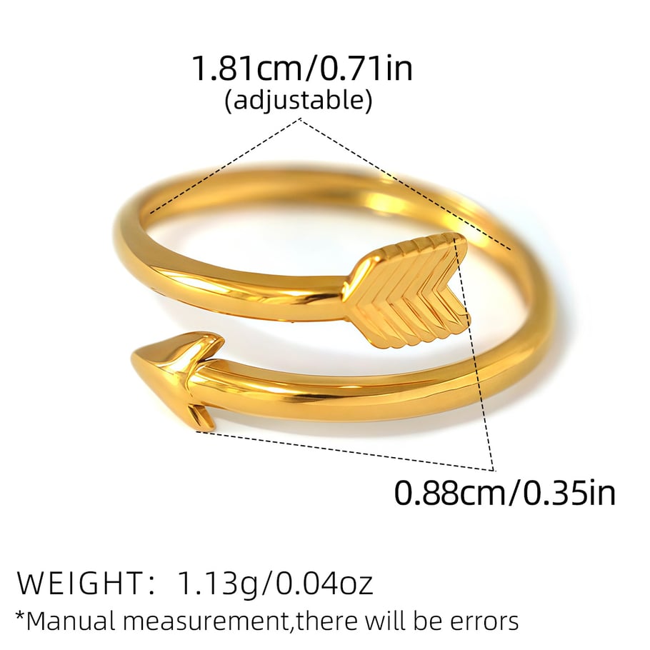 1 Piece Simple Daily Irregular Shape Stainless Steel Women's Statement Rings h5Picture2
