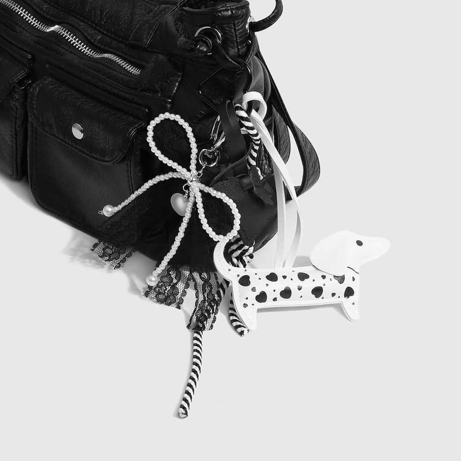 1 pieza de dijes para bolso de mujer de piel de perro salchicha de serie simple Imagen4