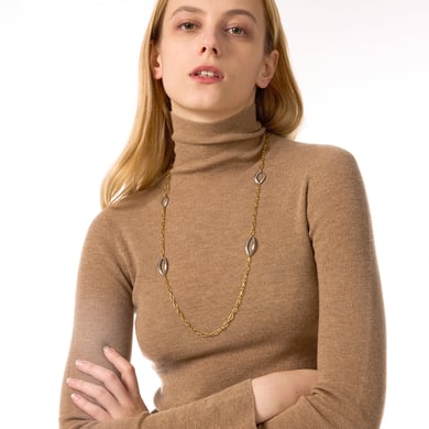 1 Stück minimalistische Halsketten aus Edelstahl in gemischten Gold- und Silberfarben für Damen h5 Bild4