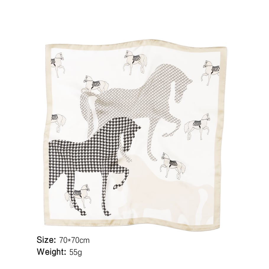 1 stuk polyester bandana met paardenruitpatroon