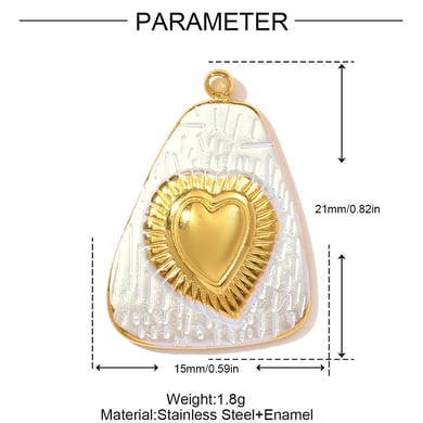 1 Stück gemischte Gold- und Silberfarben-Anhänger aus Edelstahl für Damen h5 Bild2