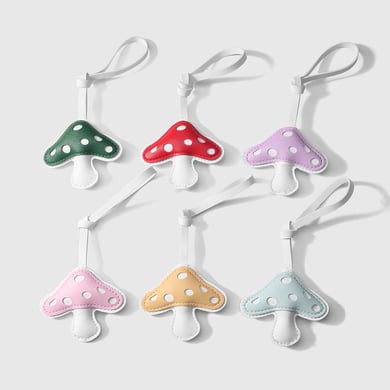 1 pieza de adornos para bolso de mujer de cuero con forma de hongo de colores h5 Imagen3