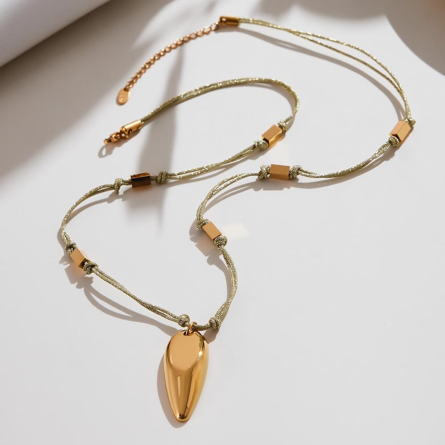 Parures de bijoux modernes pour femmes en acier inoxydable de forme irrégulière, couleur or h5Image5