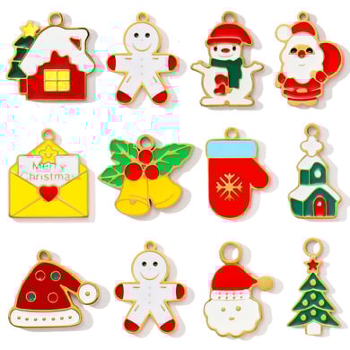 1 Stück Damenanhänger aus Edelstahl mit Weihnachtsmuster h5 Bild5