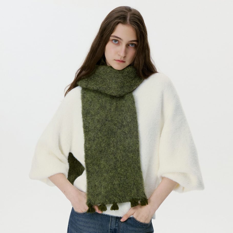 Sciarpa invernale da donna in lana con nappe Vogue, 1 pezzo