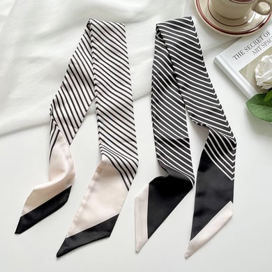 1 Piece Classic Strip Stainless Steel Women's Bandana h5 Picture4