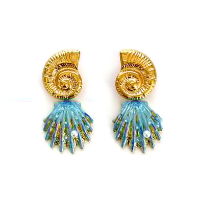 1 paire de boucles d&#39;oreilles pendantes en émail couleur or h5 