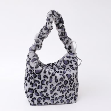Borsa a tracolla da donna casual con stampa leopardata e pelliccia, 1 pezzo h5 