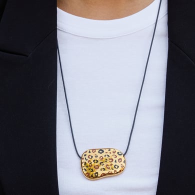 Stylish Leopard Print Stainless Steel Gold Color Women's Jewelry Sets h5 Picture5