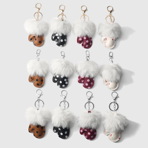 1 stuk Polka Dots Glove Leather Damestas Charms
