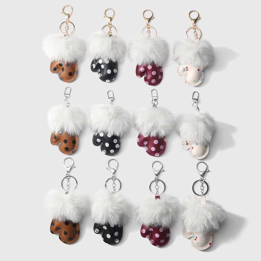 1 pieza de adornos para bolso de mujer de cuero con diseño de lunares Imagen3