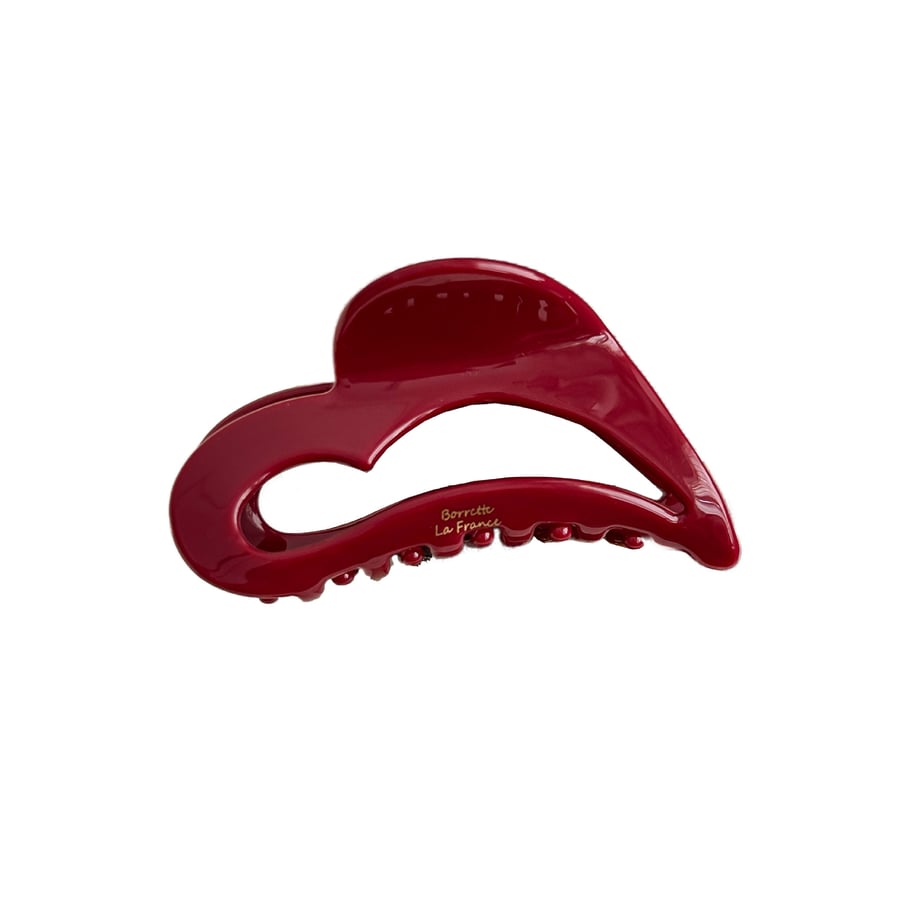 1 pieza de pinzas para el cabello de acetato con forma de corazón irregular retro para mujer Imagen4
