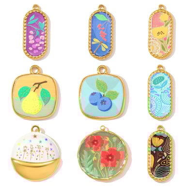 1 colgante de acero inoxidable dorado con forma de fruta vívida para mujer h5 Imagen5