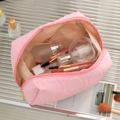 1 Piece Solid Color Cotton Makeup Bag h5 Picture4
