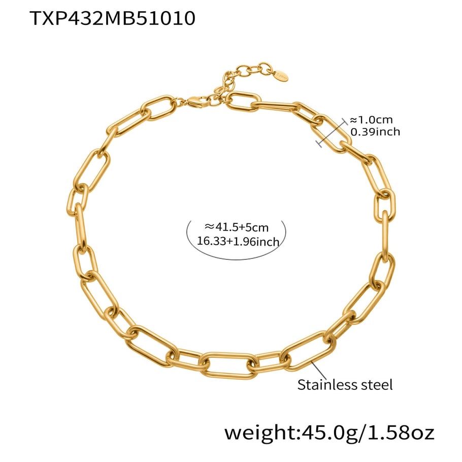 Parures de bijoux classiques pour femmes en acier inoxydable couleur or