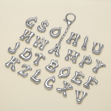 1 Piece Bubble Letter Copper Keychain h5 Picture3