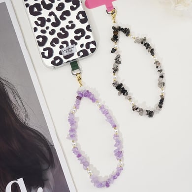 1 Piece Irregular Shape Natural Stones Phone Chain h5 Picture2