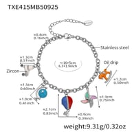 TXE415-Bracelet DIY en acier 16+5cm Image4