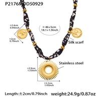 P2176-Collar de oro 46+5cm 