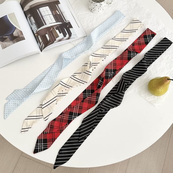 1 Piece Stylish Plaid Polyester Women's Bandana 2
