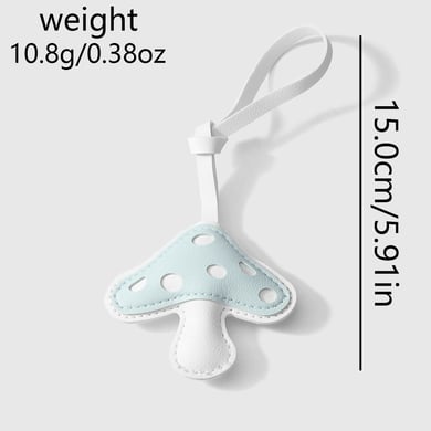 1 pieza de adornos para bolso de mujer de cuero con forma de hongo de colores h5 Imagen2
