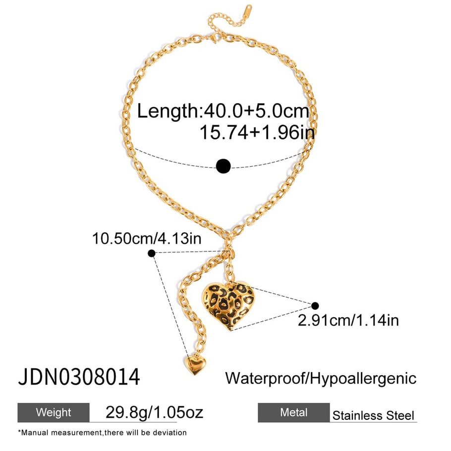 Sexy Leopard Print Stainless Steel Gold Color Women's Jewelry Sets 