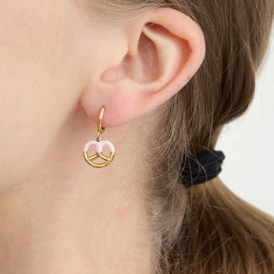 1 paio di orecchini pendenti da donna in acciaio inossidabile color oro a forma di pane delicato h5 Immagine6