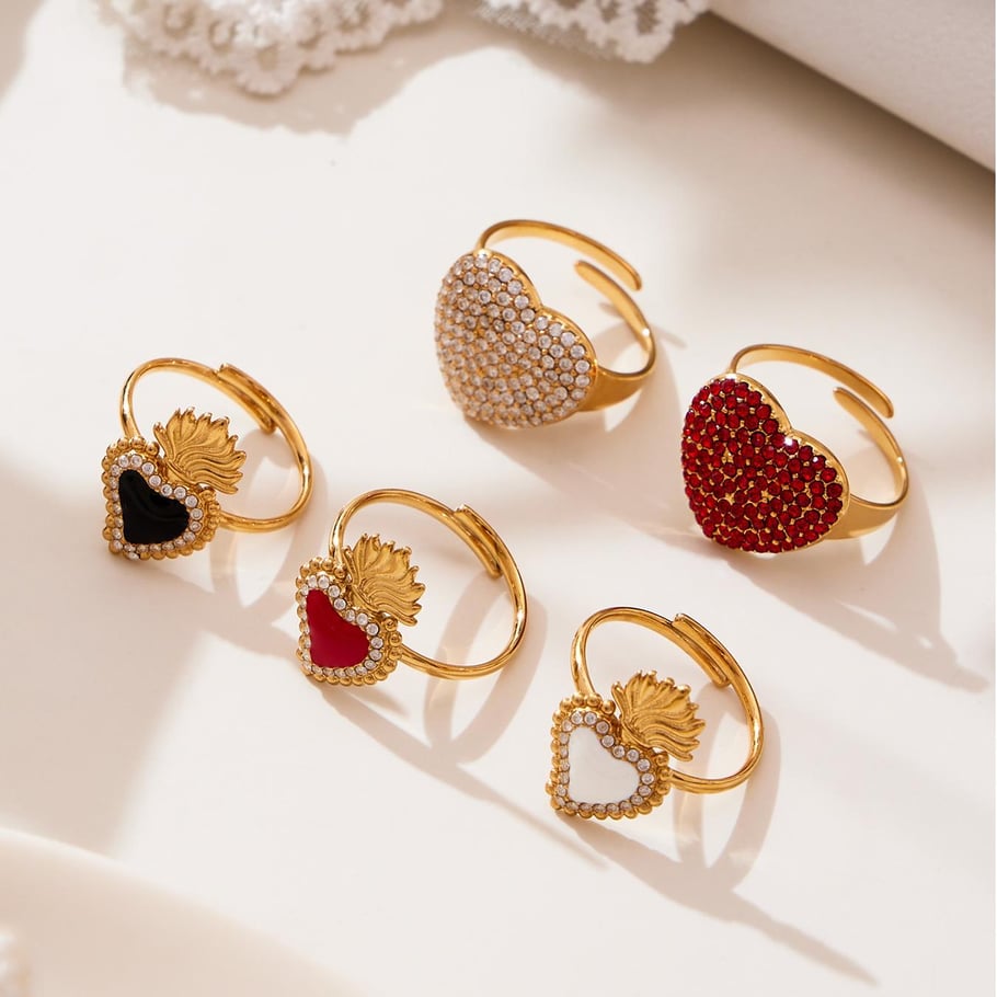 Parures de bijoux luxueuses en acier inoxydable et zircon couleur or pour femmes h5Image3