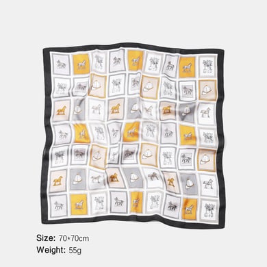 1 stuk retro polyester bandana met paardenruitpatroon h5 