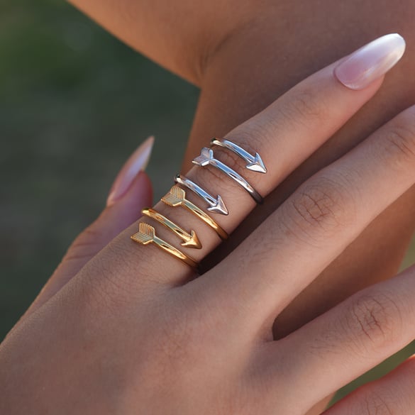 1 Piece Simple  Daily Irregular Shape Stainless Steel Women's Statement Rings 2