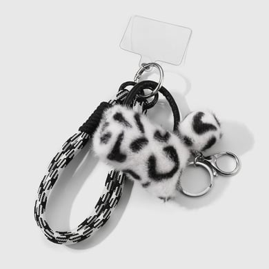 1 Stück einfache Handykette aus Polyester mit Leopardenmuster h5 Bild3