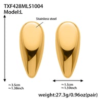TXF428-Grandes boucles d&#39;oreilles en or Image11