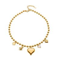 P1032-Collier Grand Cœur 40+5cm 