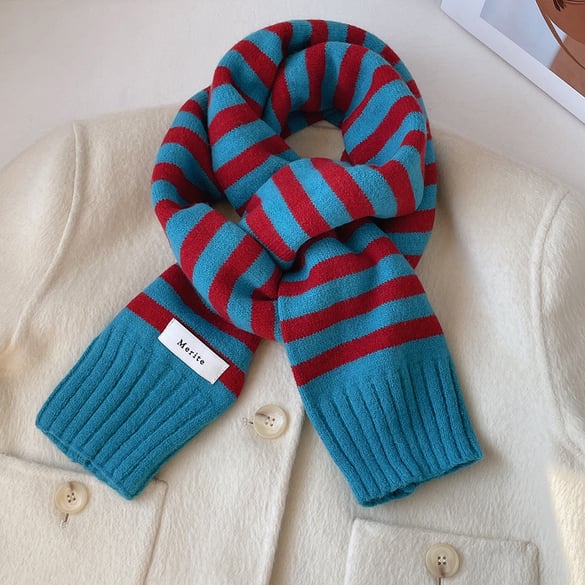 1 Piece Cute Strip knitted Winter Scarf 2
