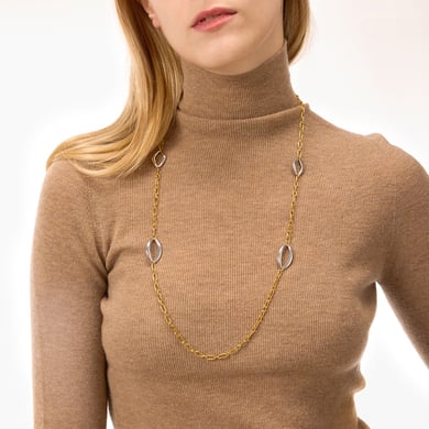 1 Stück minimalistische Halsketten aus Edelstahl in gemischten Gold- und Silberfarben für Damen h5 Bild3