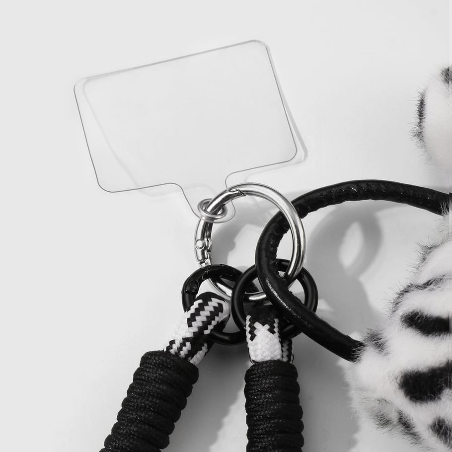 1 Stück einfache Handykette aus Polyester mit Leopardenmuster Bild5