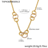 TXP436-Collier en or 39+5cm 