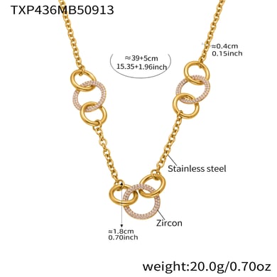 Ensembles de bijoux luxueux pour femmes en acier inoxydable couleur or h5 