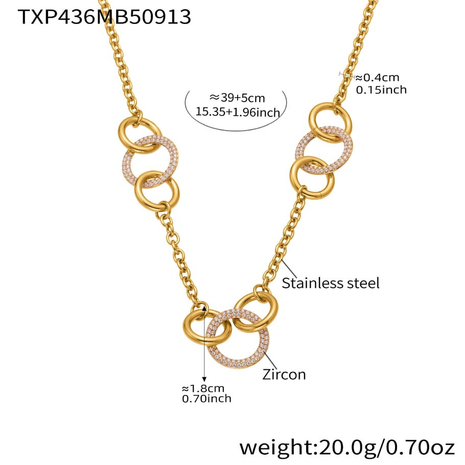 Ensembles de bijoux luxueux pour femmes en acier inoxydable couleur or