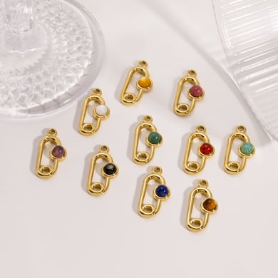 1 Piece Simple DIY Irregular Shape Stainless Steel Women's Pendants h5 Picture3