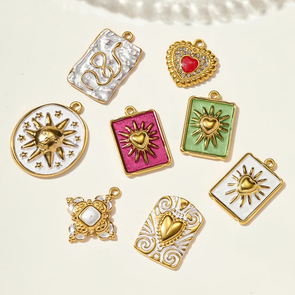 Pendentif cœur romantique en acier inoxydable pour femme, 1 pièce