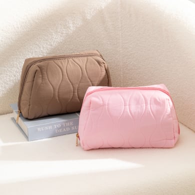 1 Piece Solid Color Cotton Makeup Bag h5 Picture3