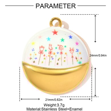 1 colgante de acero inoxidable dorado con forma de fruta vívida para mujer h5 Imagen2